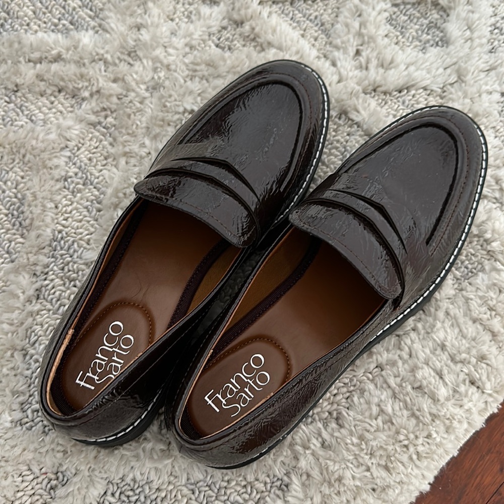 Never worn chunky maroon Franco sarto loafers